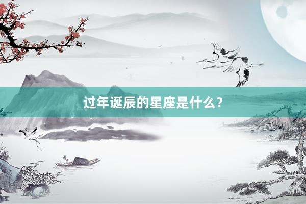 过年诞辰的星座是什么？